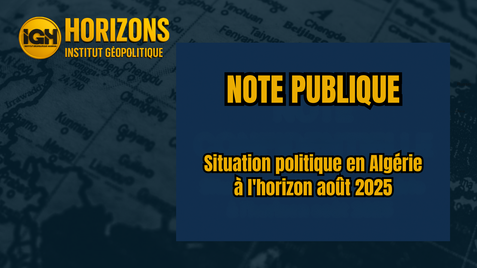 Note Publique – Algérie : Recomposition Silencieuse, Signaux d&rsquo;un Basculement